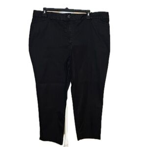 Talbots Women’s Chino Ankle Black Pants | Size 16